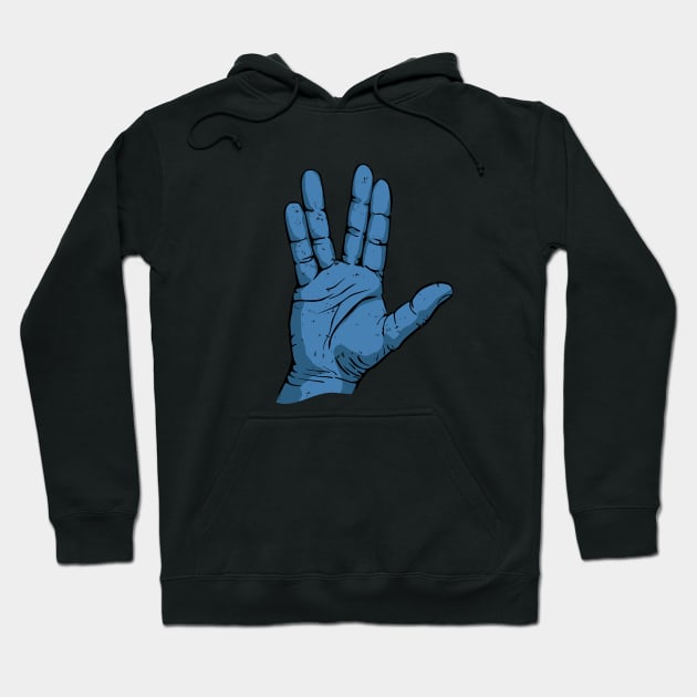 Alien Salute Hoodie by hobrath